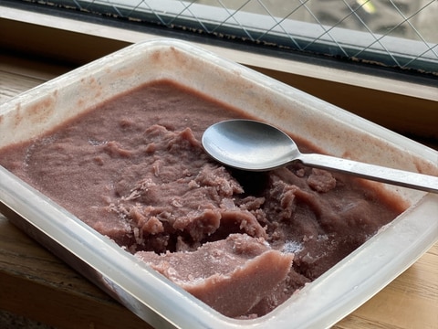 ねりあん(こしあん)からのあずきアイス